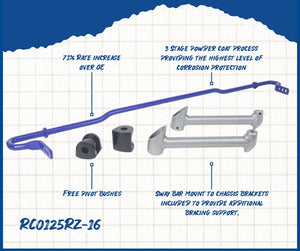 16mm 3-Position Adjustable Rear Sway Bar Kit - ZD8 Subaru BRZ