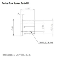 Rear Spring Rearward Eye Bushing Kit