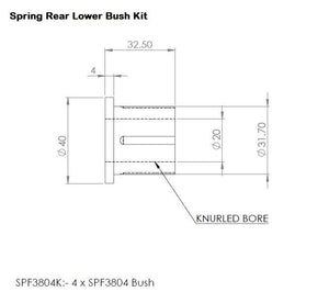 Rear Spring Rearward Eye Bushing Kit